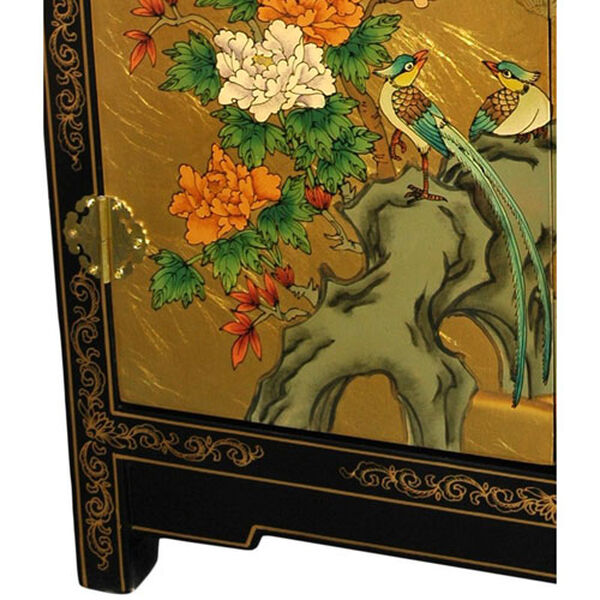 Gold Leaf Lacquer Cabinet, Width - 24 Inches, image 3