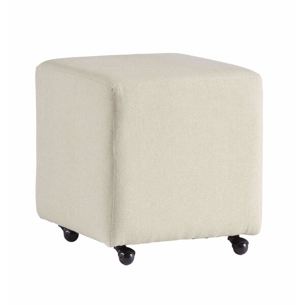 River Off White 18-Inch Castered Stool, image 1