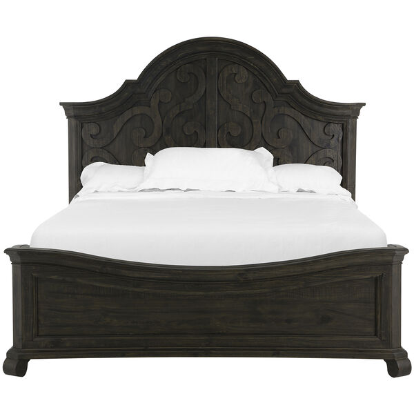 Bellamy Traditional Peppercorn Queen Shaped Panel Bed, image 1