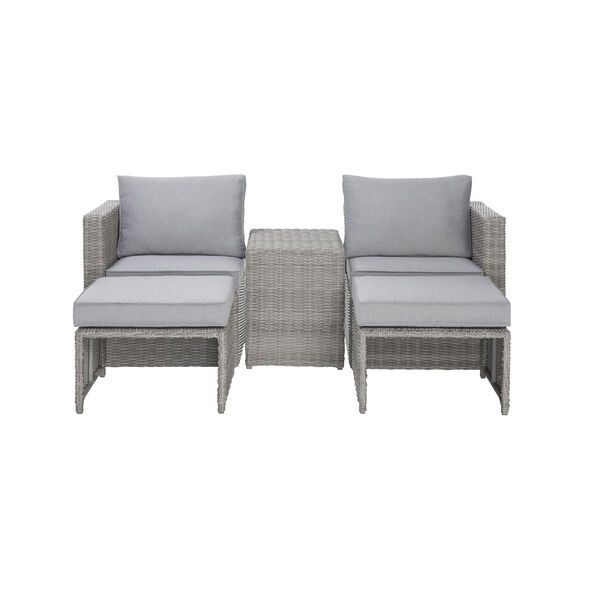 Malibu Gray Outdoor Seating Set, 5-Piece, image 2