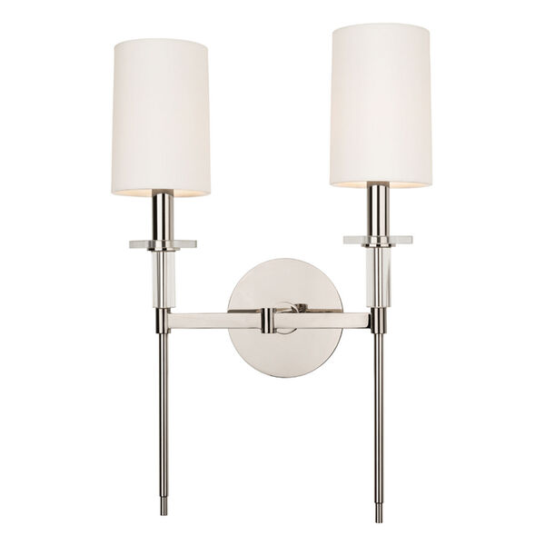 Amherst Polished Nickel Two-Light Sconce, image 1
