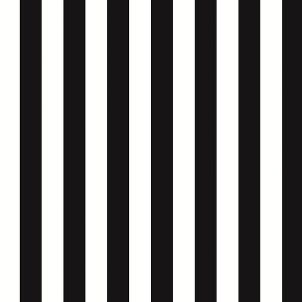 Regency Stripe Black and White Wallpaper - SAMPLE SWATCH ONLY, image 1