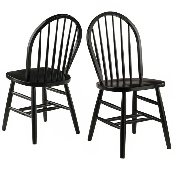 Windsor Black Chair, Set of 2, image 1