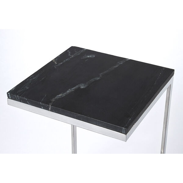 Lawler Black Stone, Silver End Table, image 2