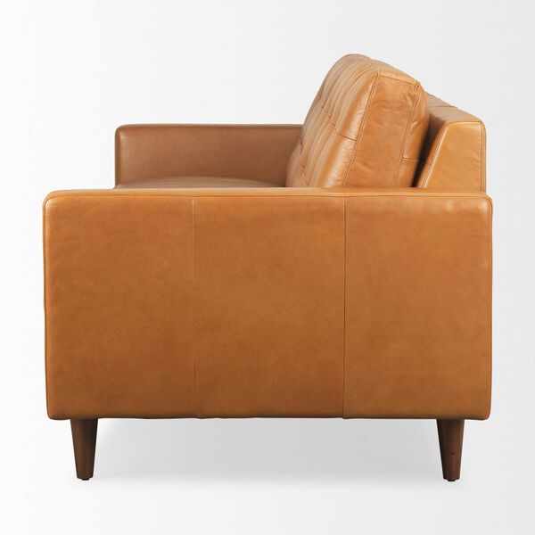 Olaf Tan Leather Sofa, image 3