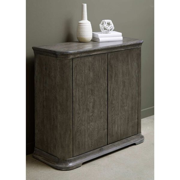 Pulaski Accents Gray Reeded Two Door Accent Chest with Shelves, image 3