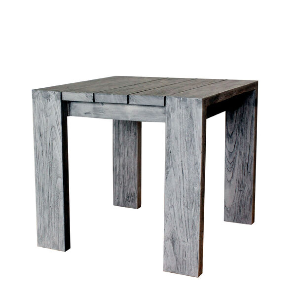 Outdoor Ralph Natural Recycled Teak End Table, image 1