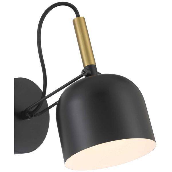 Ponti Black Antique Brushed Brass LED Reading Light, image 6