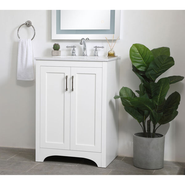 Moore White 24-Inch Vanity Sink Set, image 3