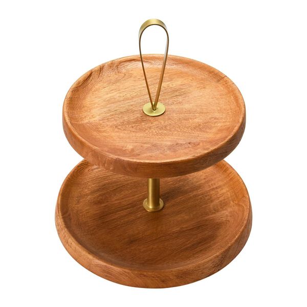 Natural and Gold Elegant Modern Two-Tier Tray, image 4