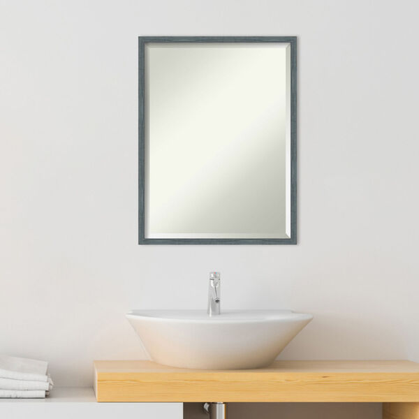 Dixie Blue and Gray 19W X 25H-Inch Bathroom Vanity Wall Mirror, image 3