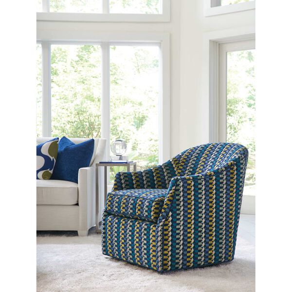 Ariana Blue Swivel Chair, image 3