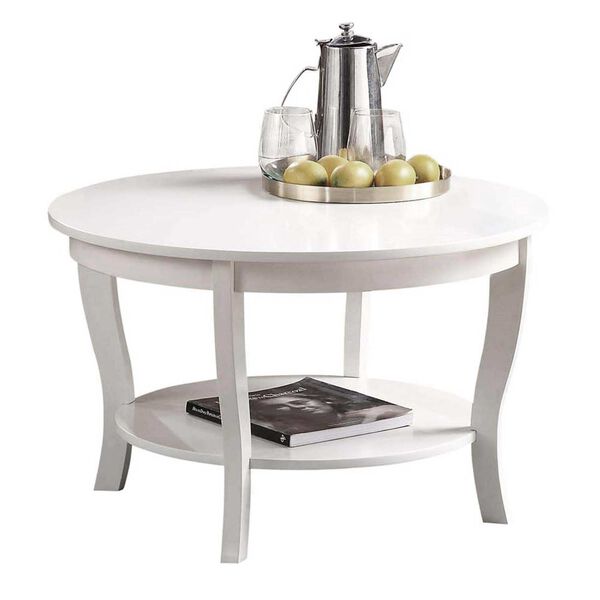 American Heritage Round Coffee Table in White, image 4