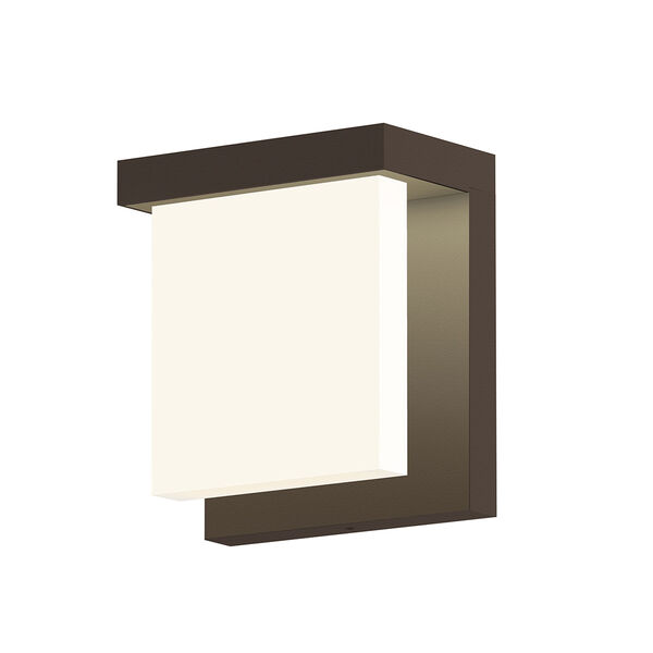 Inside-Out Glass Glow Textured Bronze LED Wall Wall Sconce with Clear Etched Glass Shade, image 1
