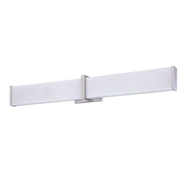 Angles Chrome 36-Inch Integrated LED Bath Bar with White Acrylic Lense, image 2