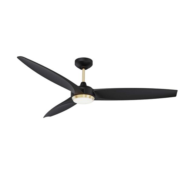 Steltra Black Oilcan Brass 56-Inch Integrated LED Ceiling Fan, image 1