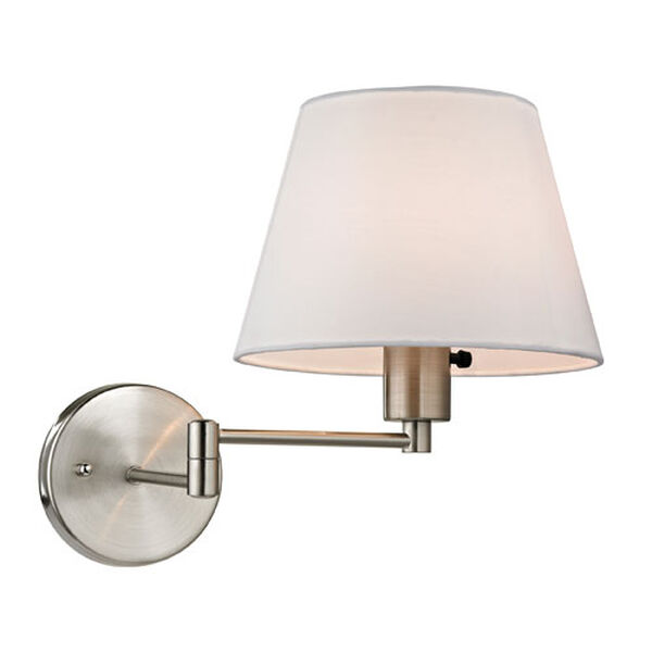 Avenal Brushed Nickel One Light Wall Sconce, image 1
