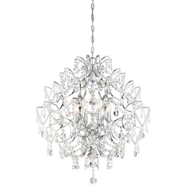Isabellas Crown Chrome Eight-Light Chandelier, image 1