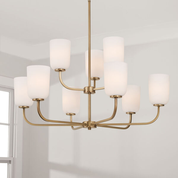 Lawson Chandelier with Soft Glass, image 4