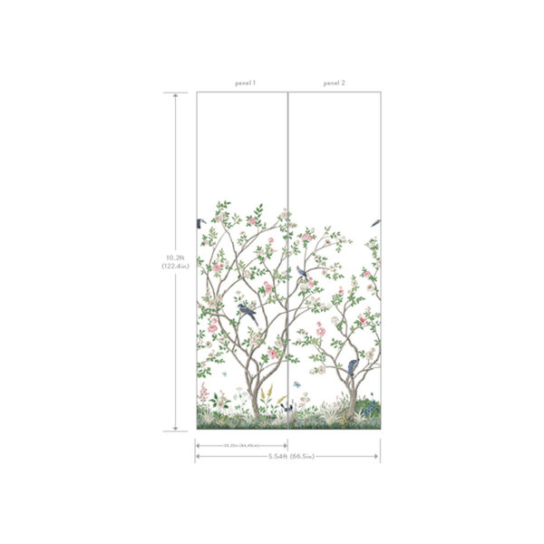 Mural Resource Library White Lingering Garden Wallpaper, image 3