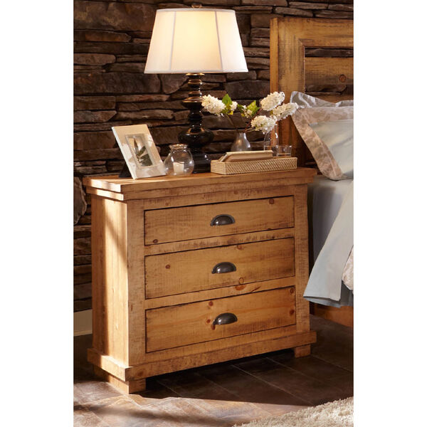 Willow Distressed Pine Nightstand, image 1