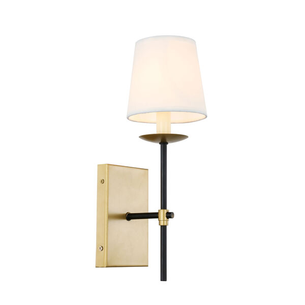 Eclipse Brass and Black Five-Inch One-Light Wall Sconce, image 6