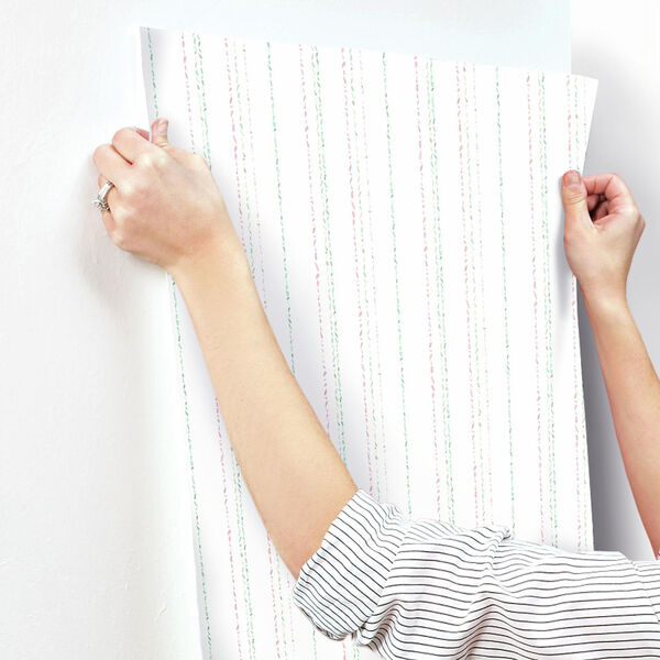 A Perfect World Pastel Dotty Stripe Wallpaper - SAMPLE SWATCH ONLY, image 3
