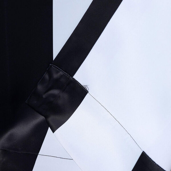 Awning Black and Fog White Stripe 120 x 50-Inch Blackout Curtain Single Panel, image 5
