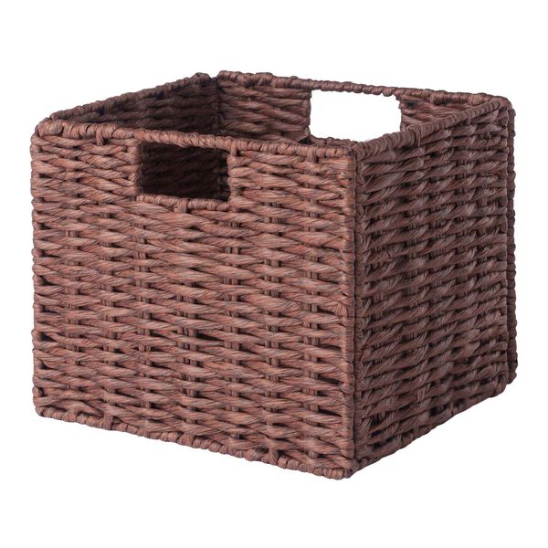 Tessa Walnut Foldable Woven Rope Basket, Set of 2, image 6
