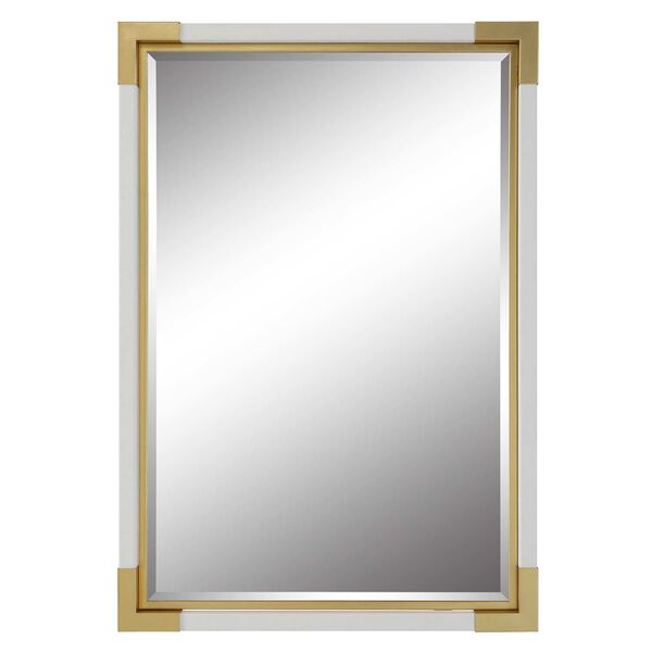 Malik White and Gold Wall Mirror, image 2