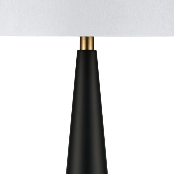 Case In Point Matte Black and Aged Brass One-Light Table Lamp, image 4