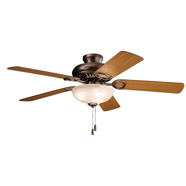 Sutter Place Select Oil Brushed Bronze 52-Inch Three-Light Ceiling Fan, image 1