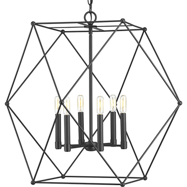Knox Black Six-Light Pendant, image 1