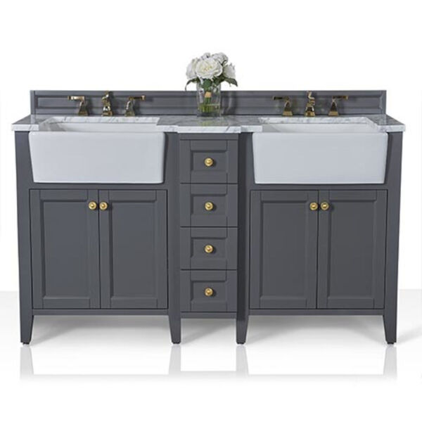 Adeline Sapphire 60-Inch Vanity Console with Farmhouse Sinks, image 5