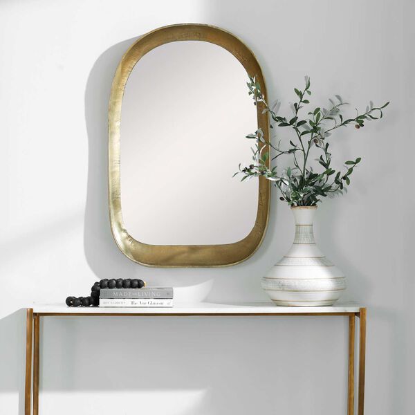 Bradano Antique Brass Wall Mirror, image 3