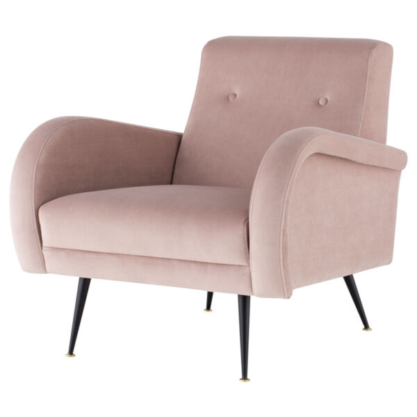 Hugo Blush and Black Occasional Chair, image 1