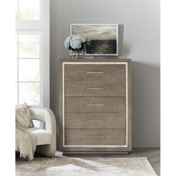 Serenity Gray Wash Five Drawer Chest, image 3