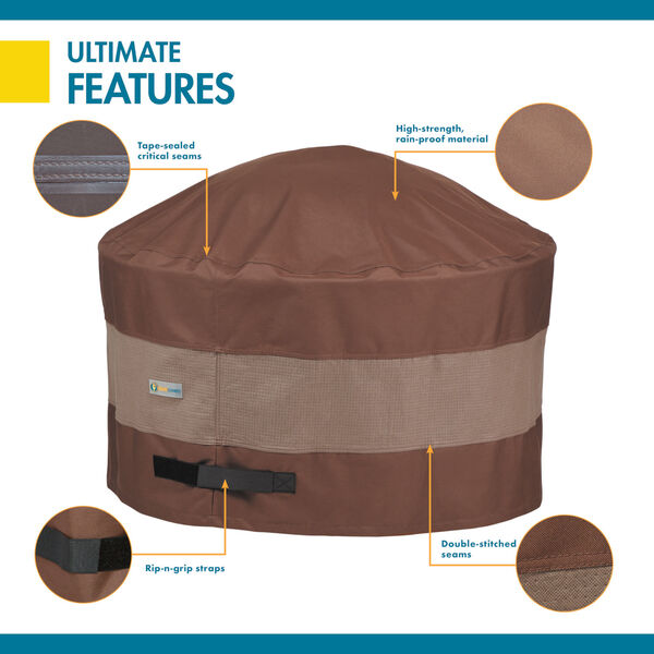 Ultimate Mocha Cappuccino 32-Inch Round Fire Pit Cover, image 3