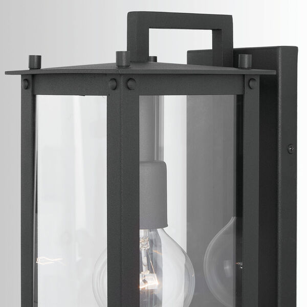 Hunt Black Six-Inch One-Light Outdoor Wall Lantern, image 3