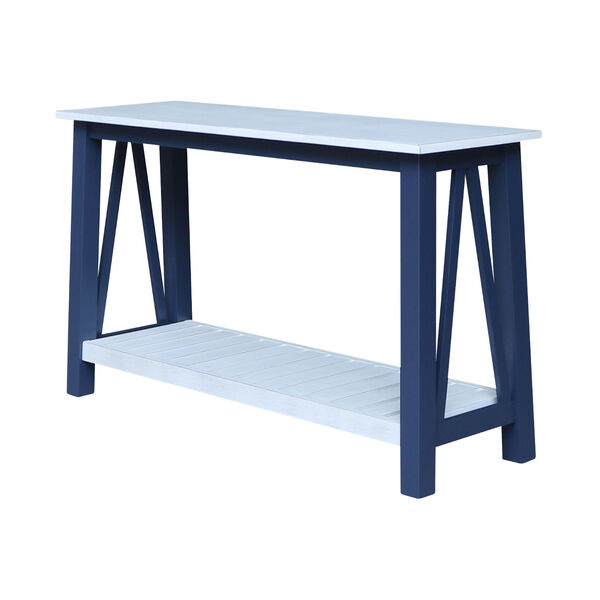 Surrey Blue and Antiqued Chalk Console Table, image 1
