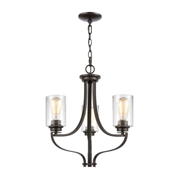 Market Square Brown Oil Rubbed Bronze Three-Light Chandelier, image 1