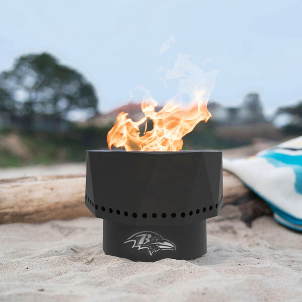 NFL Baltimore Ravens Ridge Portable Steel Smokeless Fire Pit with Carrying Bag, image 2