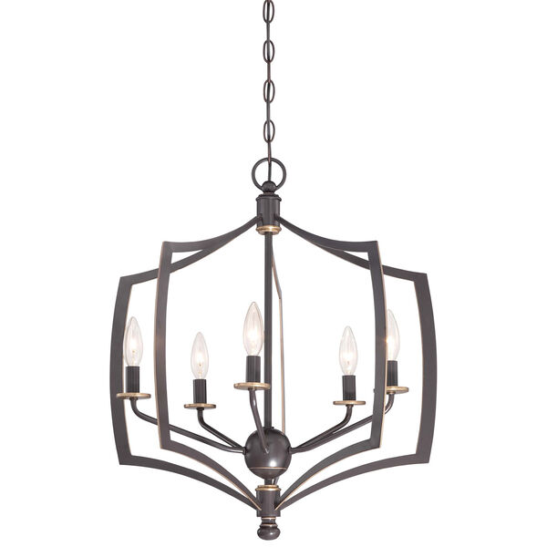 Middletown Downtown Bronze 23-Inch Five-Light Pendant, image 1