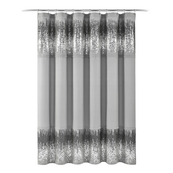 Lush Decor Dark Gray And Black 72 X In Single Shower Curtain 16t005390 Bellacor