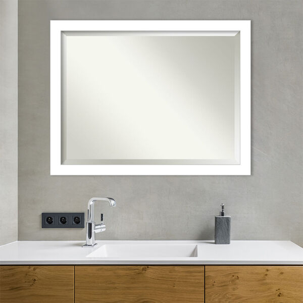 Wedge White 44W X 34H-Inch Bathroom Vanity Wall Mirror, image 5