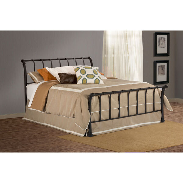 Janis Textured Black Queen Bed - Headboard &amp; Footboard Only, image 1