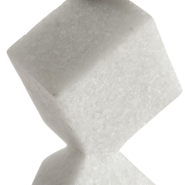 Casen White Marble Cube Candleholder, Set of 2, image 3