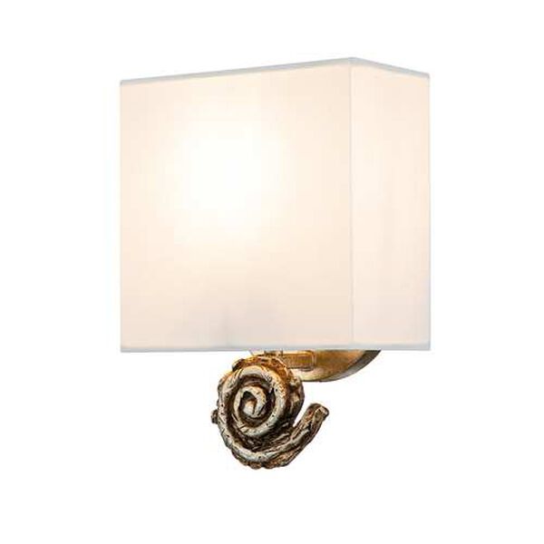 Swirl Silver Leaf One-Light Wall Sconce, image 1