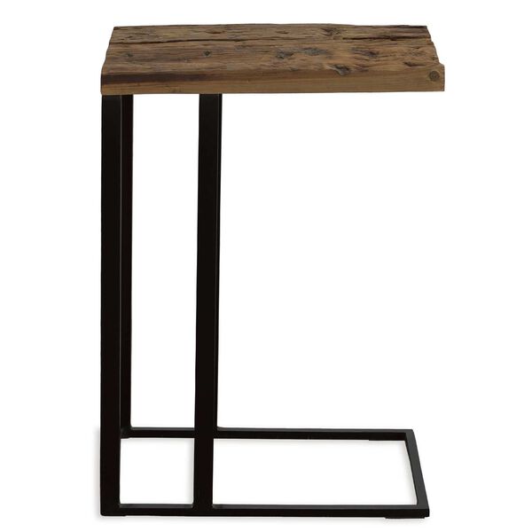Union Black Brown Reclaimed Wood Accent Table, image 4