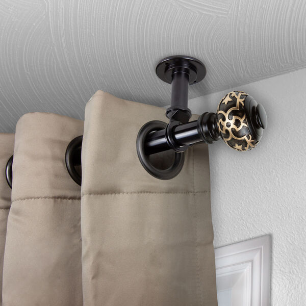 Maple Black 66-120 Inches Ceiling Curtain Rod, image 2